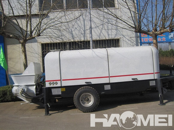 semi trailer concrete pump